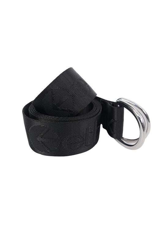 Ethika D-ring belt Logo Black - Black