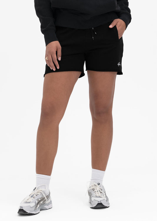 Ethika Womens raw edge short Ethika Script - Black - Black