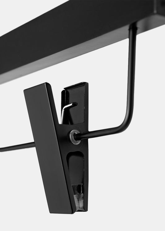 Ethika Wood hanger Clip Hangers - 12 Packs - Black