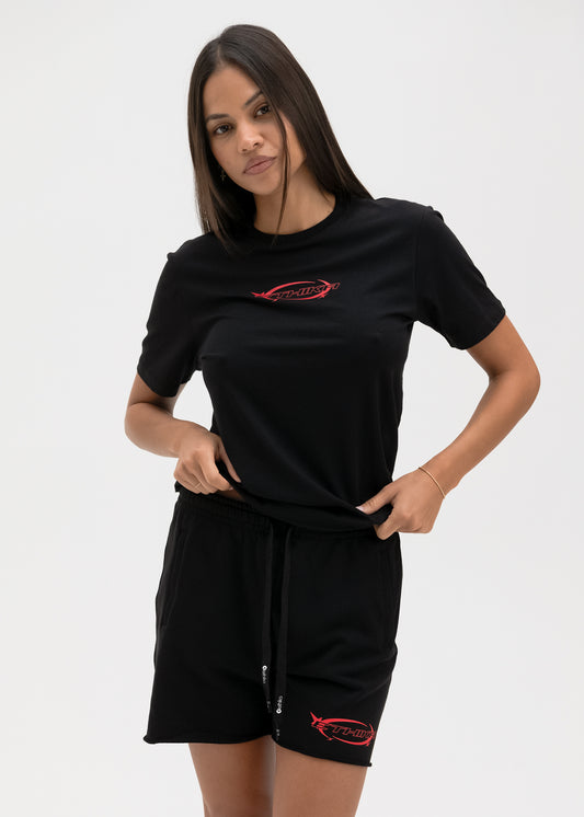 Ethika Womens raw edge short Infrared Speedway