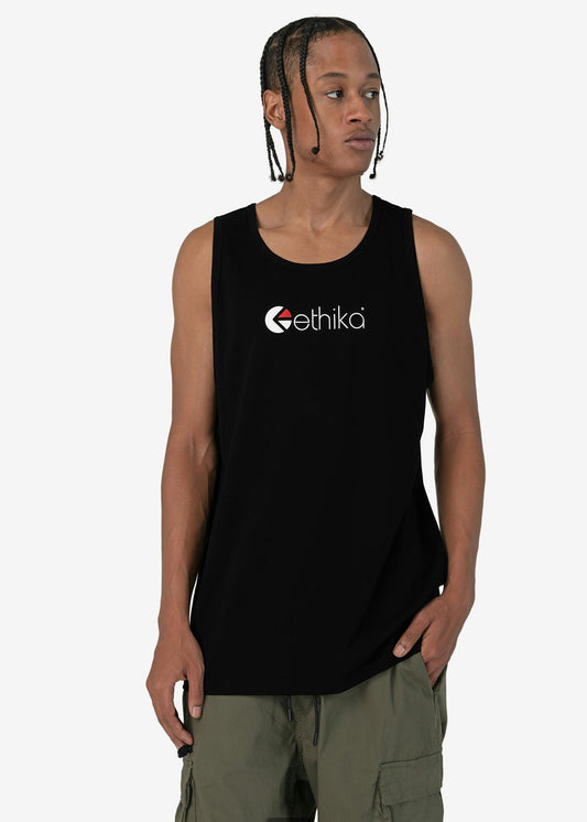 Ethika Mens tank top Ethika Logo - Black