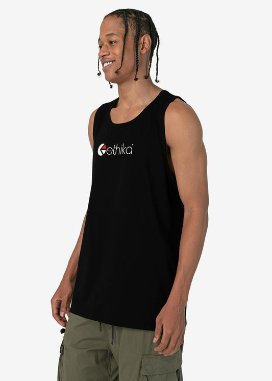 Ethika Mens tank top Ethika Logo - Black