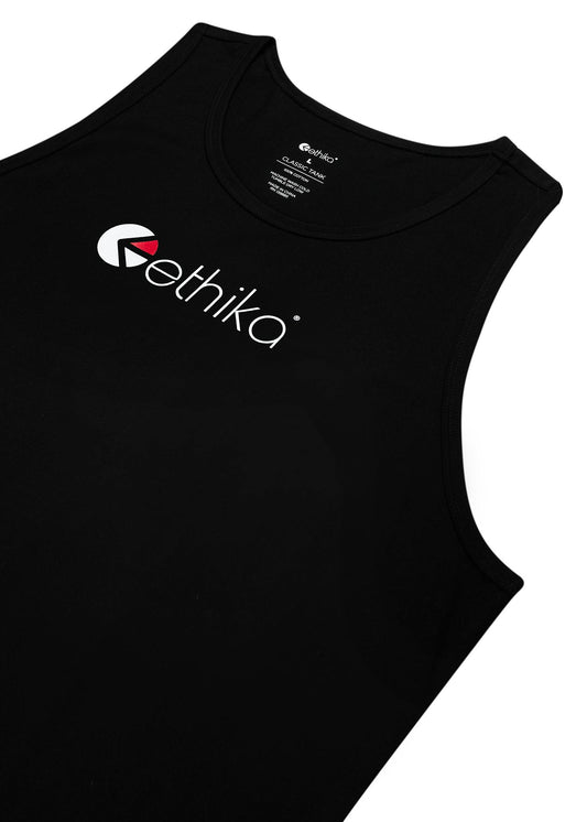 Ethika Mens tank top Ethika Logo - Black