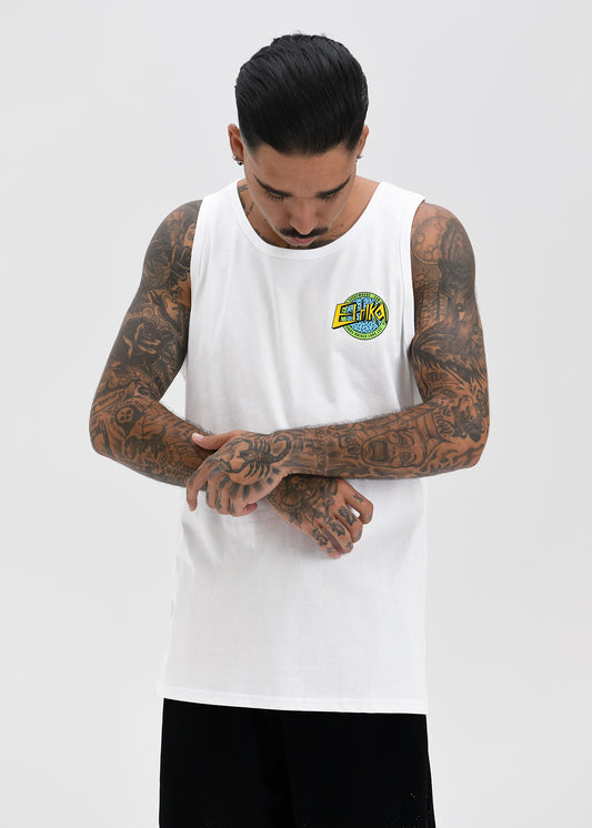Ethika Mens tank top Party Wave - White