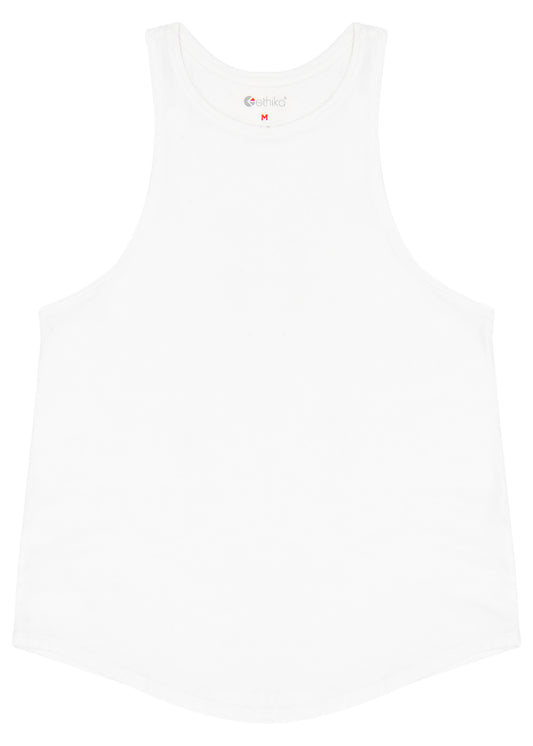 Ethika Womens high-neck tank White